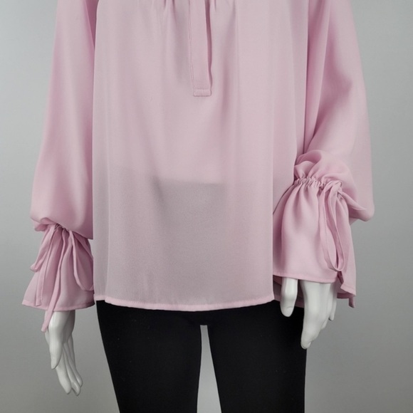 J.Crew Pintuck Tie Sleeve top pink XS - Picture 6 of 8